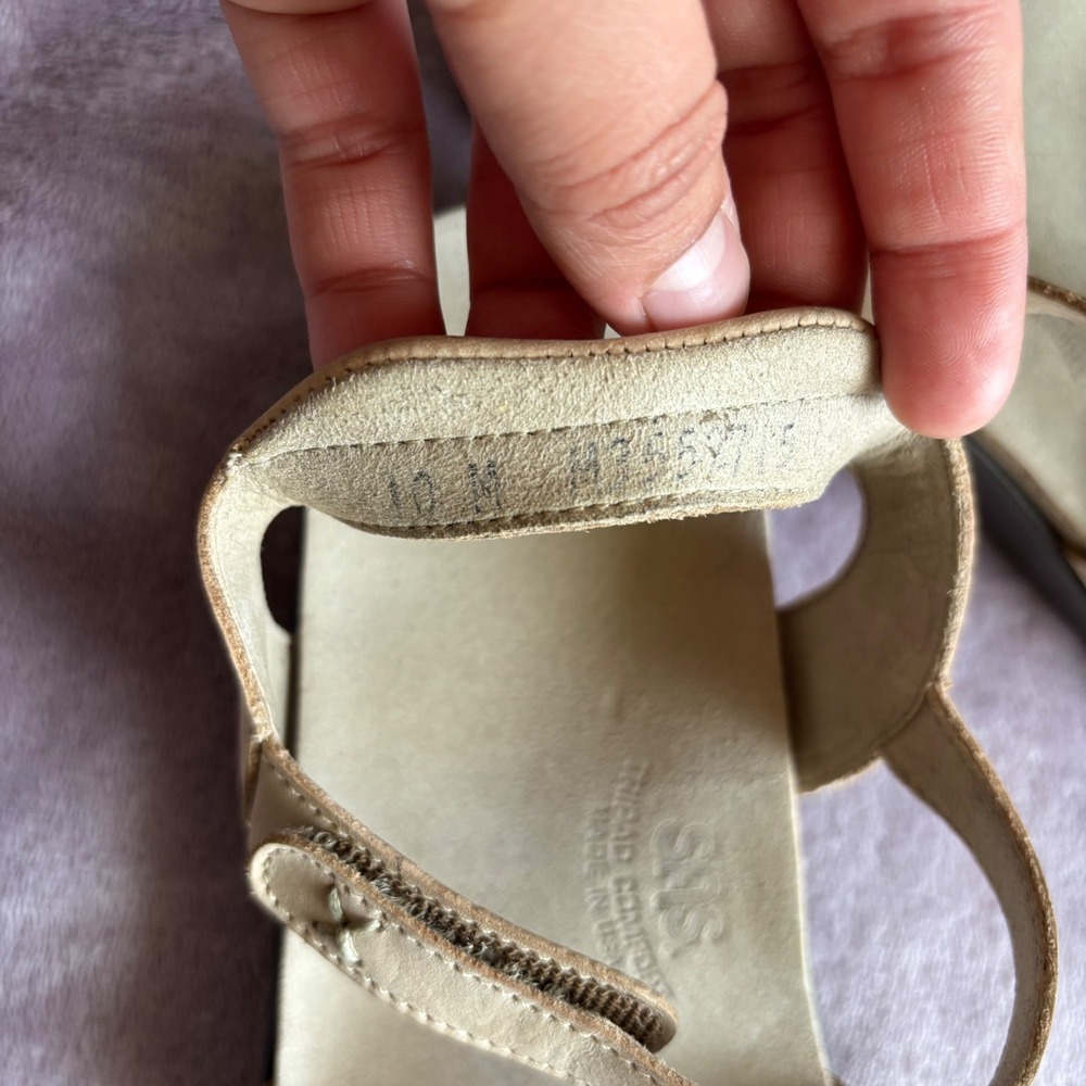 SAS Tripad Comfort Sandals Womens 10 M Beige Leather Multi Strap - Picture 5 of 9